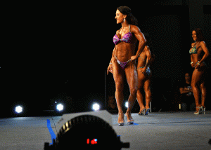 Bodybuilders on stage